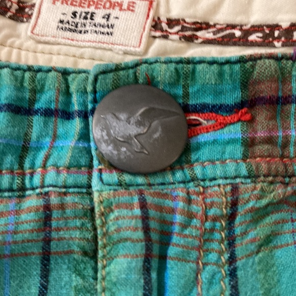 Free People Plaid Shorts size 4 - Picture 3 of 9